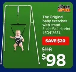 Walmart The Original baby exerciser with stand offer