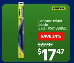 Walmart Rain-X Latitude wiper blade offer