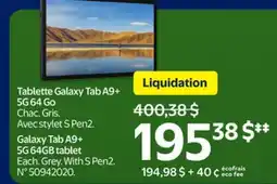 Walmart Samsung Galaxy Tab A9+ 5G 64GB tablet offer