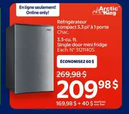 Walmart 3.3-cu. ft. Single door mini fridge offer