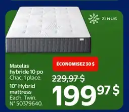 Walmart ZINUS 10 Hybrid mattress offer