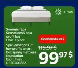Walmart Spa Sensations 5 low profile smart box spring mattress foundation offer