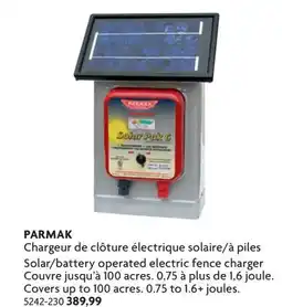 Home Hardware Solar/ battery operated electric fence charger covers up to 100 acres 0.75 to 1.6+ joules offer