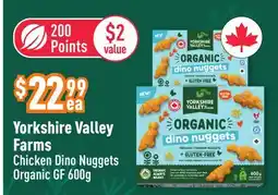 Healthy Planet Yorkshire Valley Farms Chicken Dino Nuggets Organic GF offer