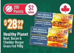 Healthy Planet Healthy Planet Beef, Bacon & Cheddar Burger Grass Fed offer