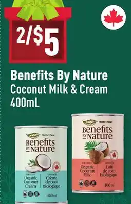 Healthy Planet Benefits By Nature Coconut Milk & Cream offer