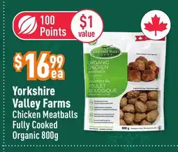 Healthy Planet Yorkshire Valley Farms Chicken Meatballs Fully Cooked Organic offer