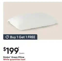 Sleep Country Simba Green Pillow offer