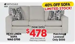 Surplus Furniture Reya Linen Retreat Sofa offer