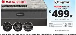 Surplus Furniture Malta Deluxe Queen Mattress Set offer