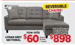 Surplus Furniture Lyman Grey 2Pc Sectional offer