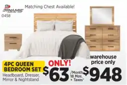 Surplus Furniture Weathered Oak 4-Piece Queen Bedroom Set offer