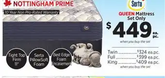 Surplus Furniture Nottingham Prime Queen Mattress Set offer