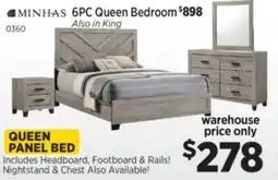 Surplus Furniture Wesley Light Grey Queen Bed offer