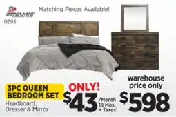 Surplus Furniture Montana 3-Piece Queen Bedroom Set offer