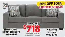 Surplus Furniture Deltona Graphite Sofa offer