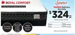 Surplus Furniture Royal Comfort Queen Mattress Set offer