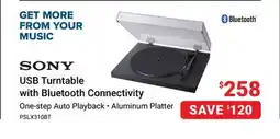 Visions Electronics USB Turntable with Bluetooth Connectivity offer
