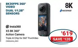Visions Electronics Insta360 X5 8K 360° Action Camera offer
