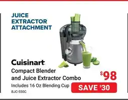 Visions Electronics Cuisinart Compact Blender and Juice Extractor Combo offer