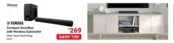 Visions Electronics YAMAHA Compact Soundbar with Wireless Subwoofer offer