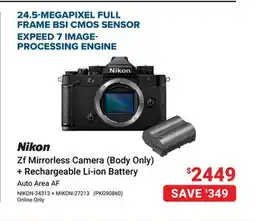 Visions Electronics Zf Mirrorless Camera (Body Only) + Rechargeable Li-ion Battery offer