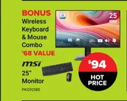 Visions Electronics MSi 25 Monitor offer