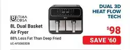 Visions Electronics Ultima Cosa 8L Dual Basket Air Fryer offer