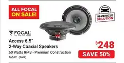 Visions Electronics Focal Access 6.5 2-Way Coaxial Speakers offer