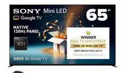 Visions Electronics SONY 65 NATIVE 120Hz PANEL XR90 4K Smart TV offer