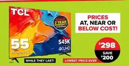 Visions Electronics TCL 55 4K Smart TV offer