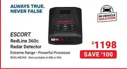 Visions Electronics ESCORT RedLine 360c Radar Detector offer