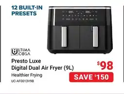 Visions Electronics Presto Luxe Digital Dual Air Fryer (9L) offer