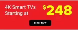 Visions Electronics 4K Smart TVs Starting at offer