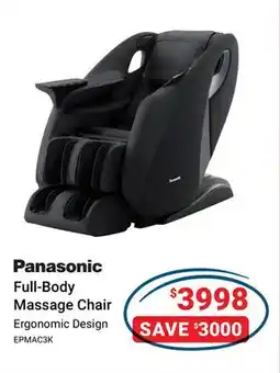 Visions Electronics Panasonic Massage Chair Ergonomic Design offer