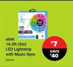 Visions Electronics elink 16.5ft (5m) LED Lightstrip with Music Sync offer