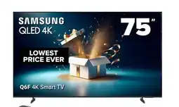 Visions Electronics 75 SAMSUNG Q6F 4K Smart TV offer