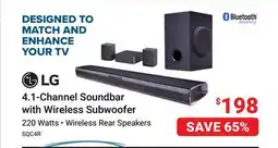 Visions Electronics 4.1-Channel Soundbar with Wireless Subwoofer offer
