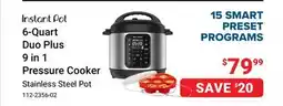 Visions Electronics Instant Pot 6-Quart Duo Plus 9 in 1 Pressure Cooker offer
