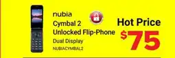 Visions Electronics nubia Cymbal 2 Unlocked Flip-Phone offer