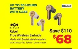 Visions Electronics Marley Rebel True Wireless Earbuds offer