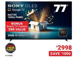 Visions Electronics SONY 77 XR8B 4K Smart TV offer