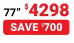 Visions Electronics LG 77 OLED NATIVE 120Hz PANEL G5WUA 4K SMART TV offer