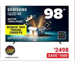 Visions Electronics 98 Q7F 4K Smart TV NATIVE 120Hz PANEL offer