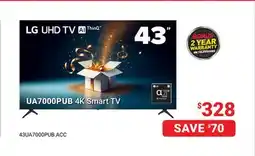 Visions Electronics LG 43 UA7000PUB 4K Smart TV offer