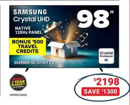 Visions Electronics 98 DU9000 4K Smart TV offer