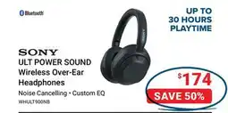 Visions Electronics Sony ULT POWER SOUND Wireless Over-Ear Headphones offer