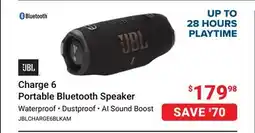 Visions Electronics JBL Charge 6 Portable Bluetooth Speaker offer