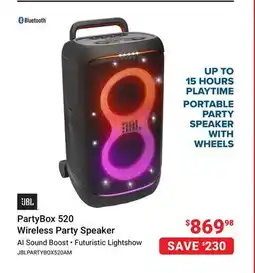 Visions Electronics JBL PartyBox 520 Wireless Party Speaker offer