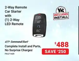 Visions Electronics Command Start 2-Way Remote Car Starter with (1) 2-Way LED Remote offer